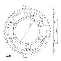 Supersprox Stealth rueda de cadena 520 - 50Z (oro)