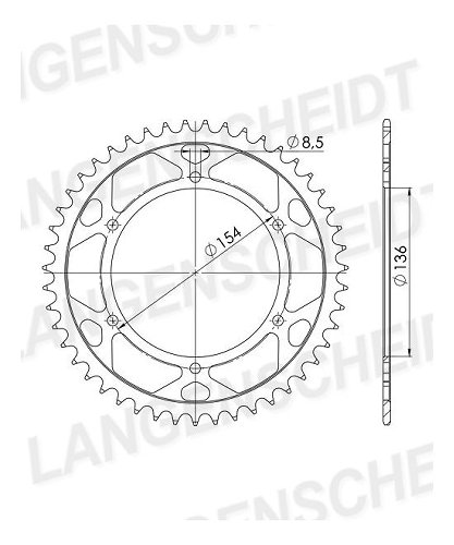 Supersprox Stahl-Kettenrad 520 - 47Z (schwarz)