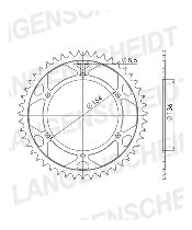 Supersprox acciaio rocchetto per catena 520 - 47Z (nero)