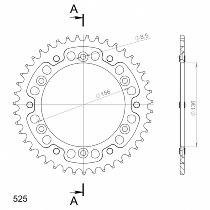 Supersprox Stealth Chain wheel 525 - 41Z (black)