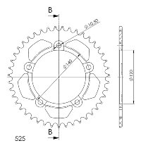 Supersprox aluminium roue d`entrainement 525 - 41Z (noir)