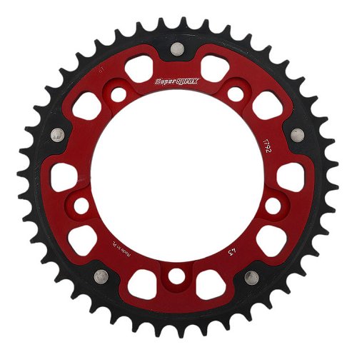 Supersprox Stealth rueda de cadena 525 - 43Z (rojo)