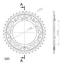 Supersprox Stealth roue d`entrainement 520 - 40Z (or)