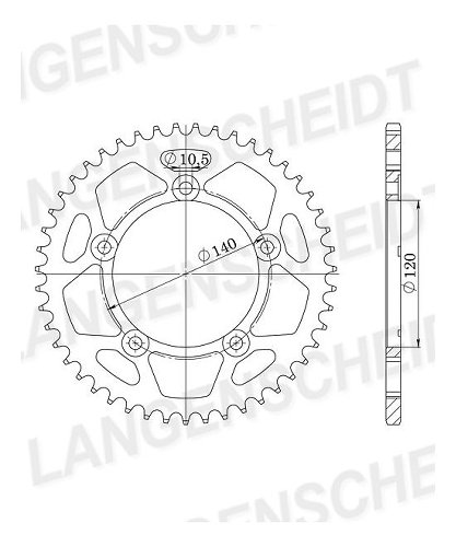 Supersprox alluminio rocchetto per catena 520 - 41Z