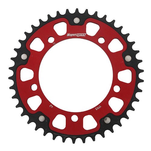 Supersprox Stealth rueda de cadena 520 - 42Z (rojo)