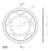 Supersprox alluminio rocchetto per catena 520 - 45Z (azurro)