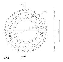 Supersprox Stealth Chain wheel 520 - 45Z (blue)