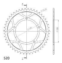 Supersprox alluminio rocchetto per catena 520 - 47Z (oro)