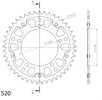 Supersprox Stealth-Kettenrad 520 - 55Z (gold)