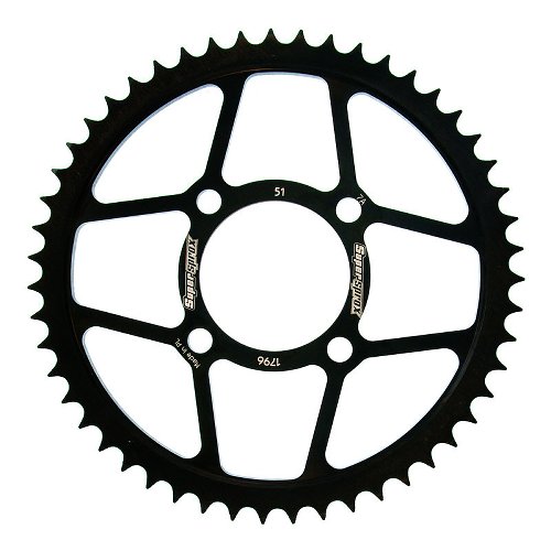 Supersprox acciaio rocchetto per catena 428 - 51Z (nero)