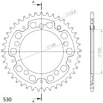 Supersprox Stealth-Kettenrad 530 - 40Z (gold)