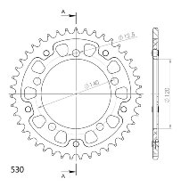 Supersprox Stealth roue d`entrainement 530 - 43Z (bleue)