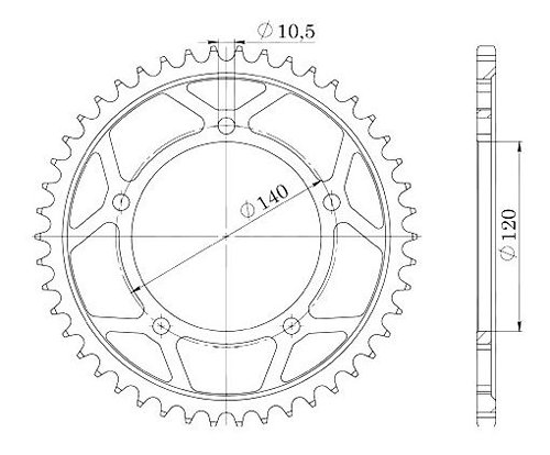 Supersprox acier roue d`entrainement 530 - 40Z (noir)