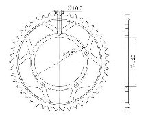 Supersprox acciaio rocchetto per catena 530 - 40Z (nero)