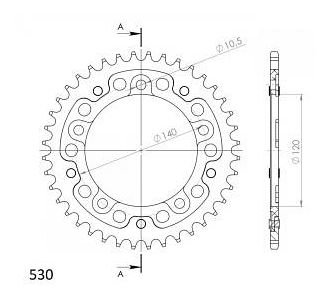 Supersprox Stealth rocchetto per catena 530 - 40Z (azurro)