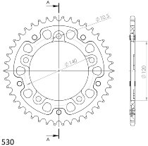 Supersprox Stealth Chain wheel 530 - 42Z (blue)