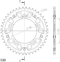 Supersprox Stealth-Kettenrad 530 - 43Z (orange)