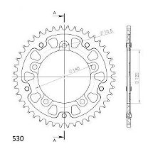 Supersprox Stealth rocchetto per catena 530 - 43Z (argento)