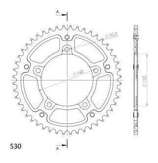 Supersprox Stealth-Kettenrad 530 - 45Z (silber)