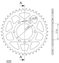 Supersprox Aluminium Chain wheel 520 - 41Z (black)