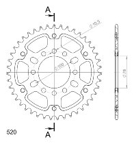 Supersprox Stealth rueda de cadena 520 - 43Z (oro)