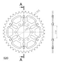 Supersprox Stealth rocchetto per catena 520 - 40Z (oro)