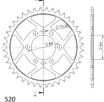 Supersprox acciaio rocchetto per catena 520 - 41Z (nero)