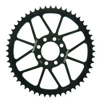 Supersprox acero rueda de cadena 420 - 52Z (negro)