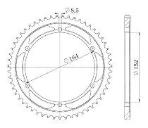 Supersprox Steel Chain wheel 428 - 55Z (black)