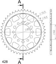 Supersprox acier roue d`entrainement 428 - 42Z (noir)