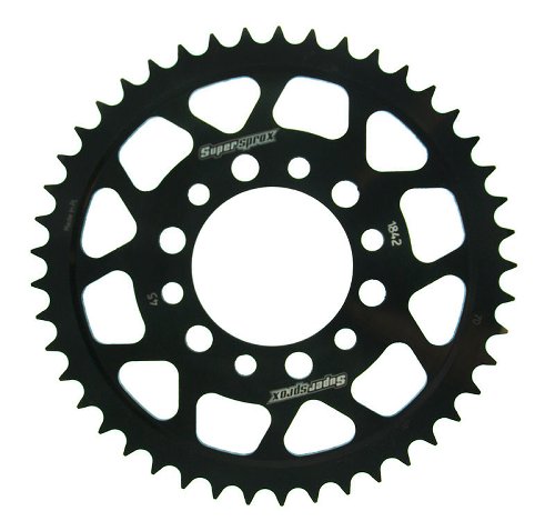 Supersprox acero rueda de cadena 428 - 45Z (negro)