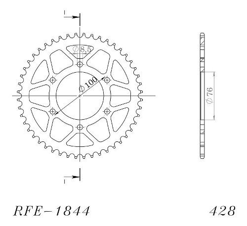 Supersprox Steel Edge roue d`entrainement 428 - 40Z (noir)