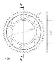 Supersprox Steel Chain wheel 428 - 52Z (black)