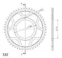 Supersprox acier roue d`entrainement 532 - 48Z (noir)