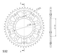 Supersprox Stealth Chain wheel 532 - 48Z (black)