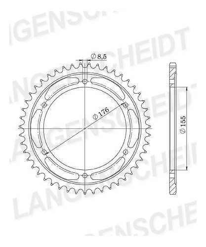 Supersprox acier roue d`entrainement 530 - 43Z (noir)