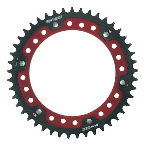 Supersprox Stealth rueda de cadena 530 - 45Z (rojo)