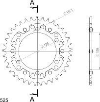 Supersprox Stealth Chain wheel 525 - 37Z (black)