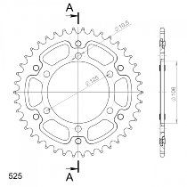 Supersprox Stealth rueda de cadena 525 - 40Z (oro)