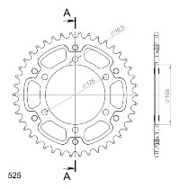 Supersprox Stealth Chain wheel 525 - 42Z (black)