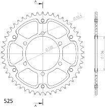 Supersprox Stealth rocchetto per catena 525 - 50Z (rosso)