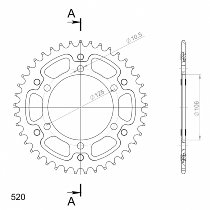 Supersprox Stealth Chain wheel 520 - 39Z (gold)