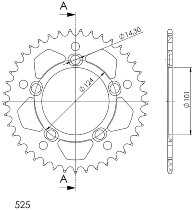 Supersprox aluminium roue d`entrainement 520 - 41Z (noir)