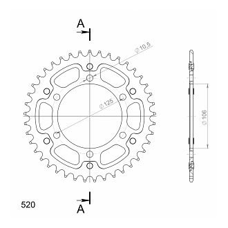 Supersprox Stealth roue d`entrainement 520 - 41Z (bleue)