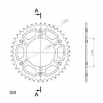 Supersprox Stealth Chain wheel 520 - 41Z (blue)