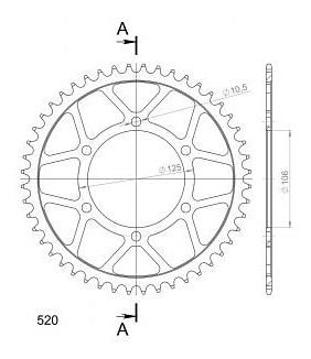 Supersprox acier roue d`entrainement 520 - 48Z (noir)