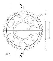 Supersprox Steel Chain wheel 520 - 48Z (black)