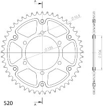 Supersprox Stealth rueda de cadena 520 - 48Z (oro)