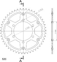 Supersprox Stealth rocchetto per catena 520 - 49Z (oro)