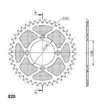 Supersprox aluminio rueda de cadena 520 - 41Z (negro)